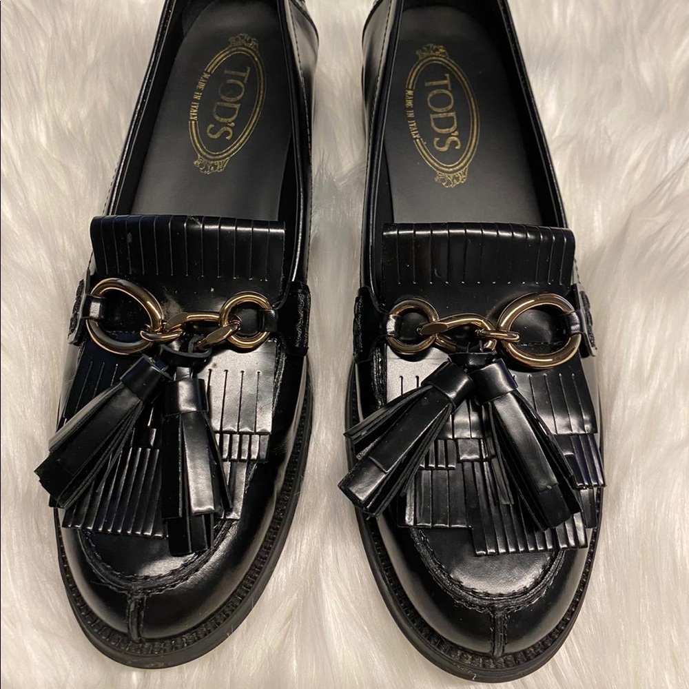 New Tod’s leather loafers